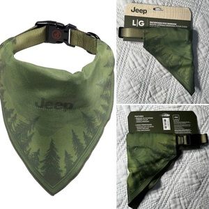 Jeep Backroads Bandana Dog Collar Green Mountains Size Large